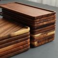 Natural Wooden Tray Rectangular Plate Fruit Snacks Food Storage  Serving Bamboo Holder  Decorate Supplies S Hotel Home. 