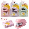 Stapler Machine Small Staples for Binding Various Books and Documents (Random Colors). 