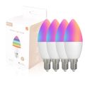 MOES Smart Candle LED Bulb E12 WiFi Tuya 5W RGBCCT 16 Million Colors 2700–6500K Voice Control Supported. 