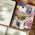 Creative Cat Themed Travel Notebook High-Aesthetic Illustration Journal Planner for Student Diary Note-Taking Notepad Stationery. 