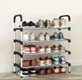 Folding Shoe rack Shoe organizer 4 Layer steel shoe Rack china. 
