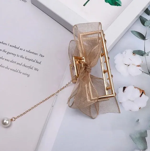 Korean%20Elegant%20Mesh%20Bow%20Hair%20Cacher%20For%20Women%20Large%20Grab%20Clips%20Hair%20Accessories%20-%20Image%205