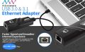 USB-C to RJ45 Gigabit Ethernet Adapter, which allows devices with a USB-C port to connect to a wired Ethernet network. .