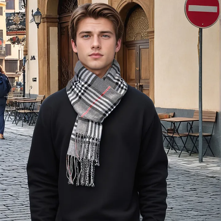 1Pcs%20Autumn%20and%20Winter%20New%20Men's%20Faux%20Cashmere%20Scarf,%20Neck%20Warmer,%20Korean%20Style,%20British%20Plaid,%20Versatile%20Trendy%20Men's%20Scarf,%20Best%20Choice%20for%20Boys,%20a%20Must-Have%20for%20Winter%20-%20Image%203