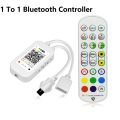 DC12V/24V Bluetooth APP 4 pin RGB controller 1 to 1 or 1 to 2 Smart LED Controller With Remote control For RGB LED strip light. 