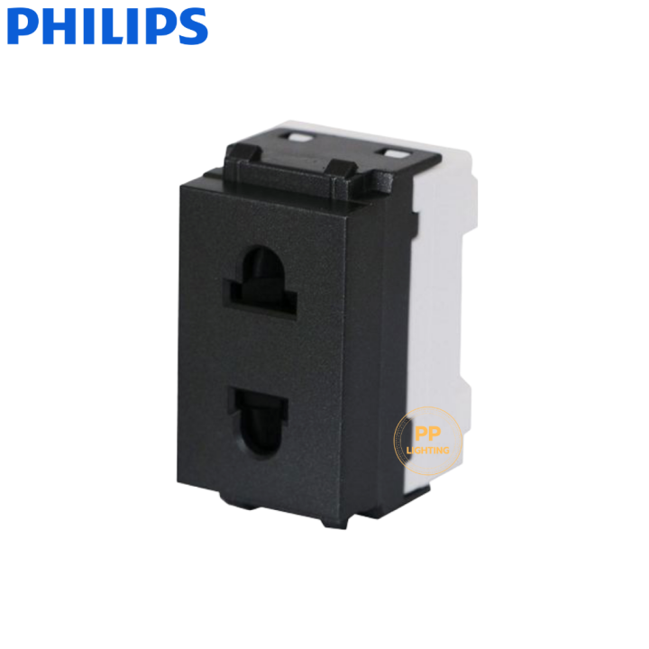 Philips%20leafstyle%203%20gang%20switch/plug%20set%20black%20with%20float%20socket%20-%20Image%204