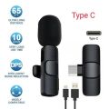 K8 Wireless Microphone Professional Lapel Lavalier Microphone Portable Audio Video Mic Remove Noise Mini Mic Lapel For Youtube Facebook Vloggers.