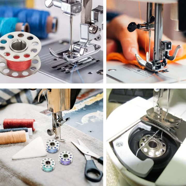 1 Pcs Bobbin Case + 5 Pcs Metal Bobbins for Household Sewing Machine Sewing Accessories Tools