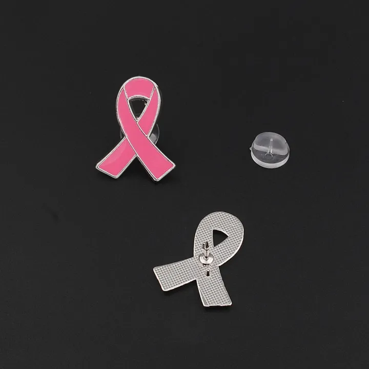 Pink Ribbon Pin 10 Pcs Official Ribbon Brooches Breast Cancer Awareness ...