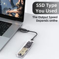 M.2 NVME PCIe NGFF SATA Dual Protocol SSD Case Clear USB Type C 10Gbps PCI-E M2 SSD Transparent External Enclosure Hard Disk Box. 
