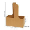 10pcs Portable Flower Gift Bag Kraft Paper Holder Coffee Flower Cake Dessert Packaging Box Photo Favor Drink Carrier With Handle.
