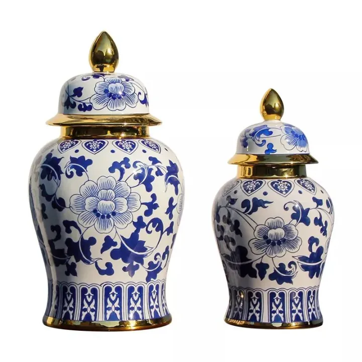 Blue%20and%20White%20Porcelain%20Ceramic%20Storage%20Jar%20General%20Jar%20Vintage%20Chinese%20Handmade%20Tea%20Pot%20Handicraft%20Ornaments%20Home%20Decoration%20-%20Image%202