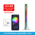 16 LEDS RGB LED Light Bar App Control Desktop Background Atmosphere Light Music Sync TV Wall Computer Game Bedroom Night Light.