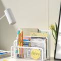Papers Trays Notebook Stand Rack Desk 3-layer Black Metal Iron Mesh Holder for Magazine Document File Book Rack Organizer Office.