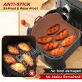 6PC Air Fryer Mats - 450°F Silicone Non-Stick Dual Texture Dishwasher Safe Crispy/Steam Cooking. 