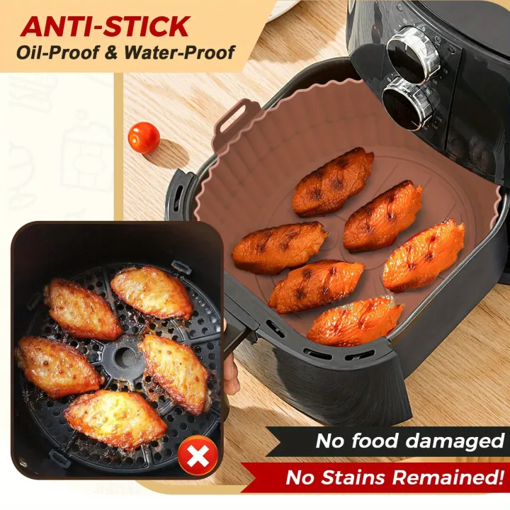 6PC%20Air%20Fryer%20Mats%20-%20450%C2%B0F%20Silicone%20Non-Stick%20Dual%20Texture%20Dishwasher%20Safe%20Crispy/Steam%20Cooking%20-%20Image%204