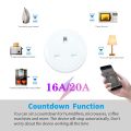 16/20A Smart Wifi Plug UK Wireless Control Socket Outlet with Energy Monitering Timer Function Works with Tuya Alexa  Home. 