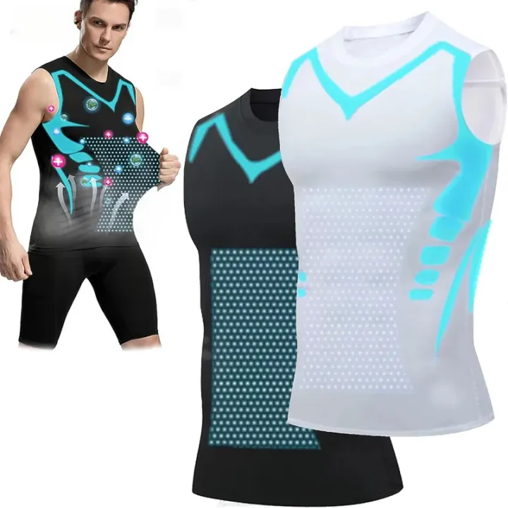 Men's%20Slimming%20Vest%20Ionic%20Compression%20Shirt%20Ice-Silk%20Cooling%20Body%20Shaper%20Tank%20Top%20Tummy%20Control%20Quick-Dry%20Fitness%20Shirts%20-%20Image%203