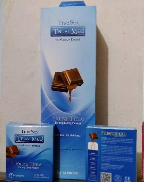 True Sex TRUST MEE Premium Dotted Super Extra Time,Banana,Apple and Strawberry flavour 3×10 30piece