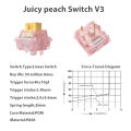 Mechanical Keyboard V2 Switch Lubed Honey Peach V3 Switches Mechanical Keyboard Linear Tactile 5Pin Paragraph Axis Hot Swap DIY. 