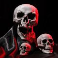 All Size Plastic Human Skull Head Skeleton Halloween Style Photo Prop Cranium Haunted House Statue Party Decor Game Supplies. 