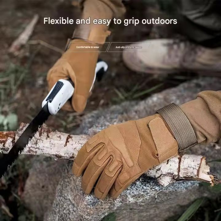 Spring%20Autumn%20Tactical%20Gloves%20Men's%20%20Shell%20Protection%20Thickened%20All%20Finger%20Touch%20Screen%20Outdoor%20Riding%20Cold%20Protection%20-%20Image%203