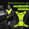 Highlight Reflective Vest Breathable Security Reflective Vest Lightweight Adjustable for Men Women Outdoor Night Riding.