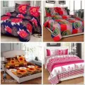 Bedsheet 6×7.5Feet  with 2 pillow covers multy colour. 