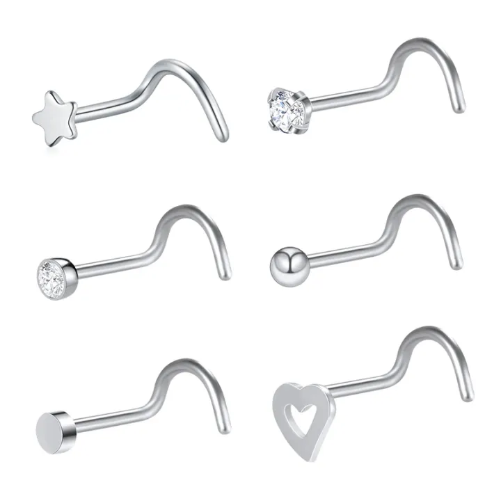 6Pcs/set%2020G%20Fashion%20Nose%20Septum%20Piercing%20Studs%20Set%20Stainless%20Steel%20Nose%20Septum%20Studs%20Body%20Piering%20Jewelry%20For%20Nose%20Piercing%20-%20Image%203