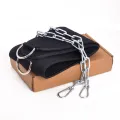 Exercise Gym training weight lifting chain belt for weight lifting, tricep dips, INS + weighted pull-ups weight lifting chain belt, black dipping belt. 