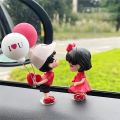 1pair Car Cute Couple Decoration Home Office Decoration Car Accessories Women. 