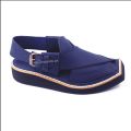 Premium Blue Matte Leather Kaptaan Chappal / Khan chappal / Sandal. 