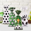 25/50pcs Soccer Theme Candy Wrapping Bags Football Bag Cookie Bag Fans Party Favor Bags for Boys Birthday Party Decor.