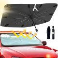 Car Windshield Sun Shade Umbrella - Foldable Car Umbrella Sunshade Cover UV Block Car Front Window (Heat Insulation Protection) for Auto Windshield Covers Trucks Cars (Large). 