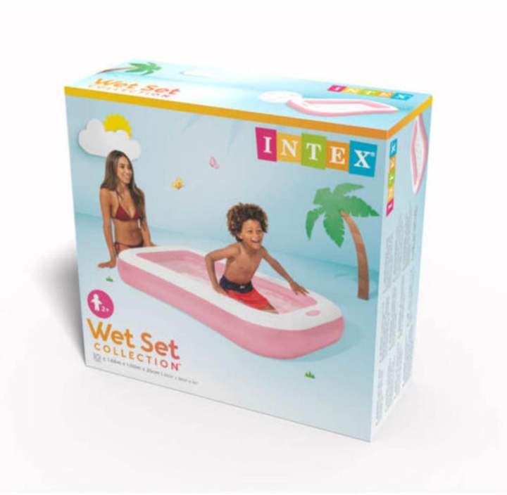 INTEX Rectangular Swimming Pool for Kids - 1.66m x 1.00m x 25cm | 65½" x 39½" x 10"