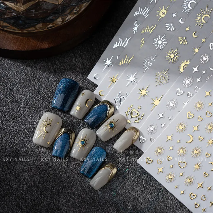 Random%205pcs%20Gold%20Silver%20Nail%20Art%20Decal%20Stickers%20Mixed%20Shapes%20Design%20Self-adhesive%20Sticker%20Acrylic%20Manicure%20Decorations%20Accessory%20-%20Image%202