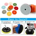 16pcs 100mm 4 inch Diamond Polishing Pads Kit Wet/Dry for Granite Stone Concrete Marble Polishing Use Grinding Discs Set. 