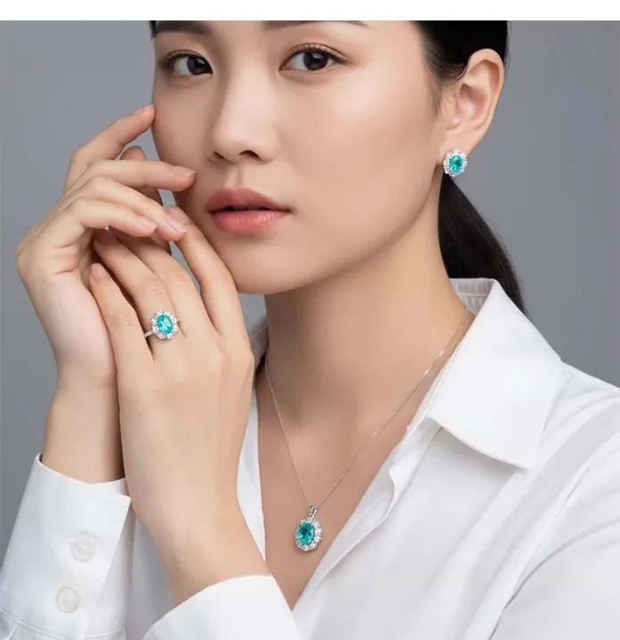 925%20sterling%20silver%20ring%201.5%20carat%20pigeon%20egg%20surround%20diamond%20set%20with%20Para%20%C3%AD%20ba%20color%20women's%20jewelry%20-%20Image%205