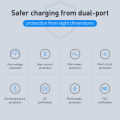Baseus Dual USB Charger EU Plug Charger 2.1A Wall Charger Max Mobile Phone Charging Mini Adapter Travel Charger For iPhone.