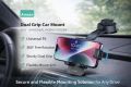 Amaze Dual Grip Car Mount 360 Rotation Universal Mobile Holder for Dashboard Windshield. 
