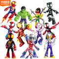 Original Blokees The Amazing Spider-Man Miles Morales Gwen Black Panther Action Figure Blind Box Anime Model Doll Kids Toy . 