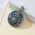 1pc Natural Shell Abalone Round Shape Pendant Charms for DIY Women Men Necklace Jewelry Making Accessories. 