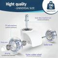 5 Pcs 2" Transparent PU Dual Wheel Office Chair Casters, Silent Swivel Furniture Wheels for Gaming Chair,Floor Protecting. 