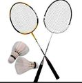 2 Badminton Rackets For adults with 2 feather Shuttles - Japanese. 