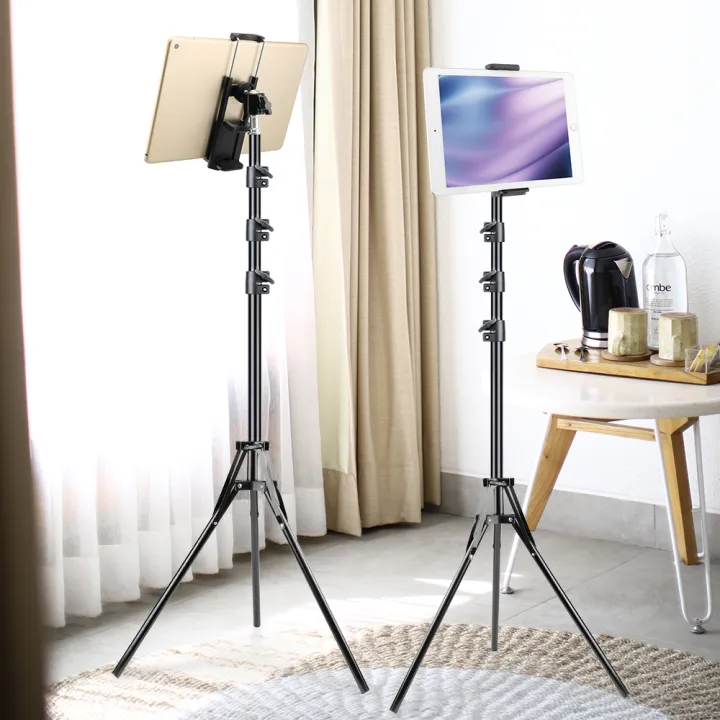 150/200cm%20Tripod%20for%20Tablet%20and%20Phone%20Aluminum%20Tripode%20Tablet%20Floor%20Ipad%20Tripod%20Stand%20with%20Smartphone%20&%20Tablet%20Holder%20Mount%20-%20Image%207