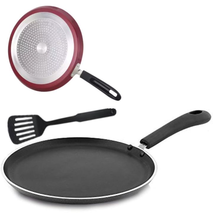 Induction base Nonstick Dosa Tawa with Spoon