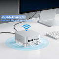 Aluminum Stand for Mac Mini M4/M4 Pro: Cooling Holder with Power Button Access & Anti-Slip Design.