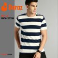 premium quality Staipe/Check cotton T-shirt for men. Cotton staipe Tshirt.