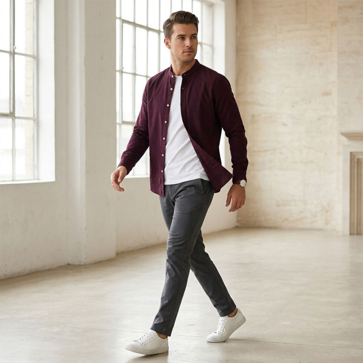 Men's Stylish & Fashionable Trendy Good Looking Long Sleeve Formal Shirt