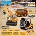 ZWN 1:64 RC Model Car 2.4G Remote Control Excavator Dump Truck Forklift Alloy Plastic Simulation Construction Vehicle Kids Toy. 